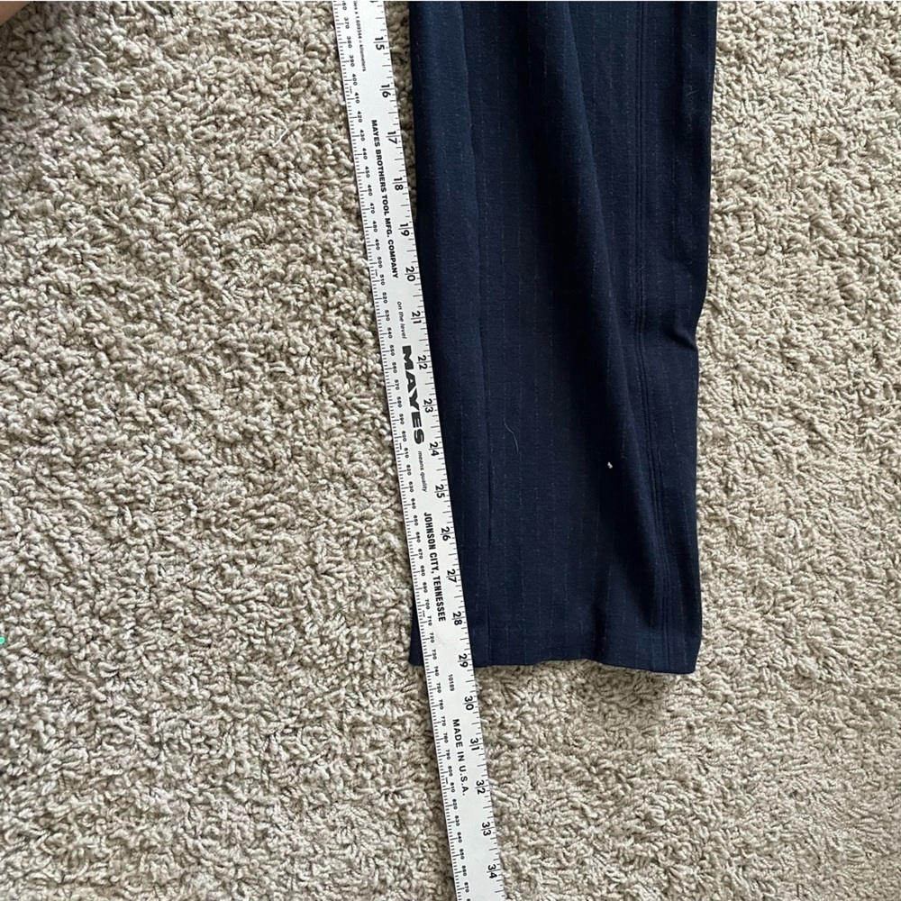 SPANX PerfectFit Ponte Slim Straight Pant in Navy Pinstripe Pull-on pants sz L - Picture 7 of 12